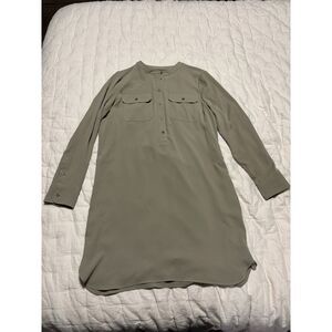 Lauren Ralph Lauren Dress Womens Size 8 Sage Green Long Sleeve Button Front
